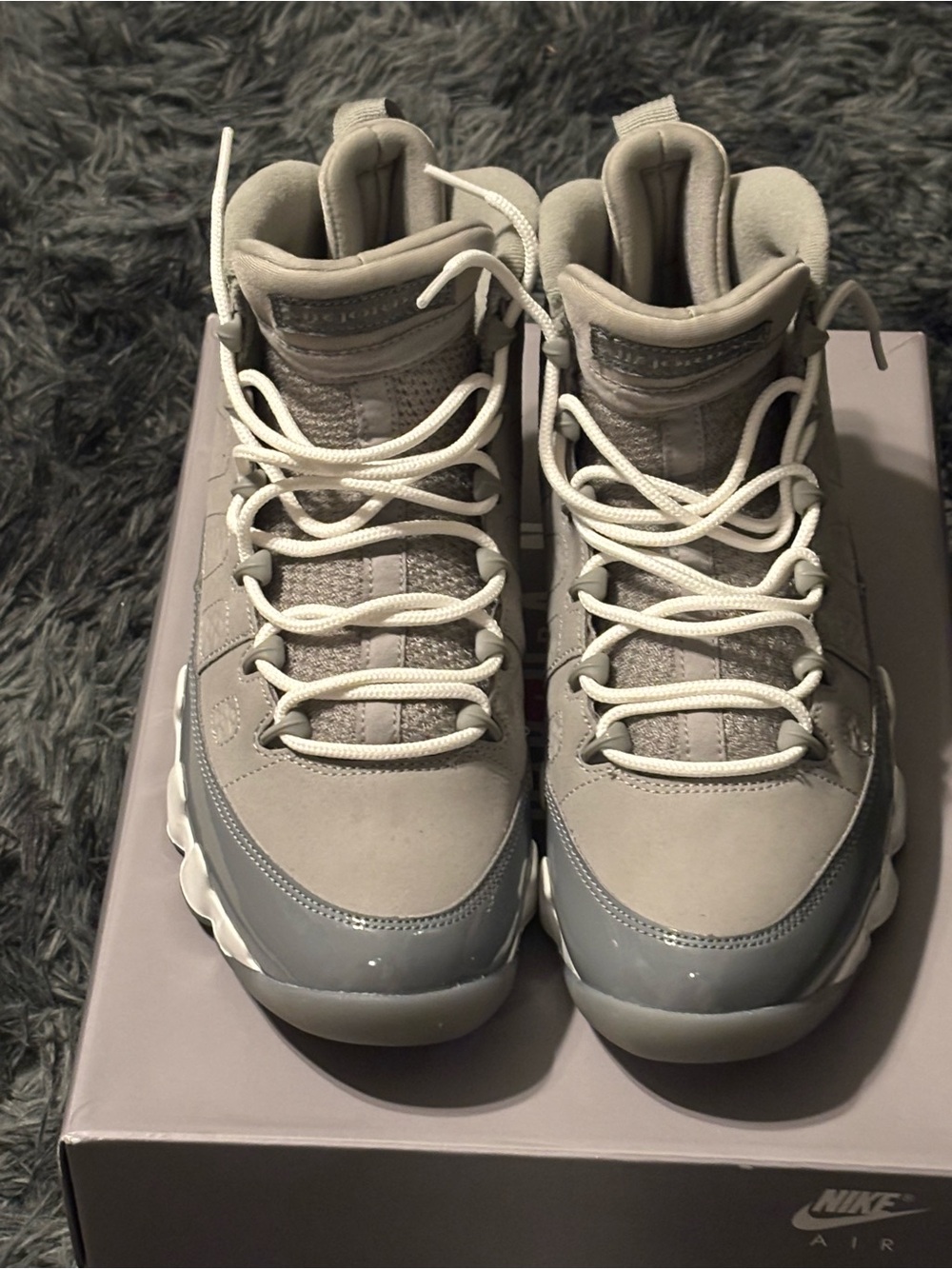 Jordan Gray and White Sneaker Interior Tag Detail